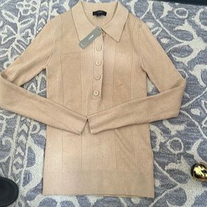 NWT J Crew Collared Silk Blend Sweater